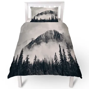 

Mountain Forest Smog Duvet Cover Pillow Case Quilt Cover Set Bedclothes Single Bedding Sets For Bed