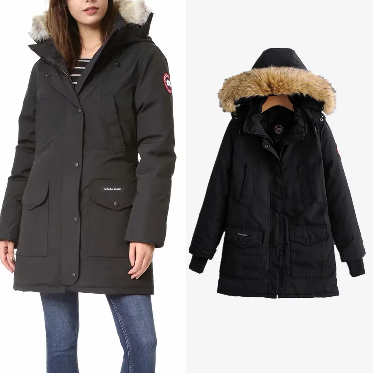 

2019 Autumn And Winter New Style Europe And America WOMEN'S Dress Versitile Fashion Hooded Parker Cotton-padded Clothes Loose-Fi