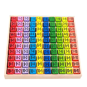 

2020 Educational Wooden Toys Multiplication Table Kids Math Toy Arithmetic Teaching Aids for Kids Gift