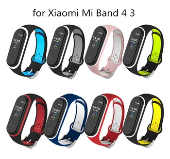 

Newest Strap for Xiaomi Mi Band 3 4 Silicone WristBand Sport Watch Replacement Smart Bracelet Accessories for Xiaomi 8 Colors