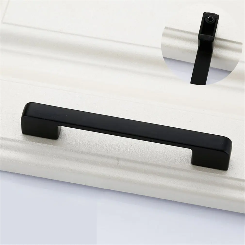 

Black Door Handles Wardrobe Drawer Pull Kitchen Cabinet Handles for Furniture Handles Hardware Accessories