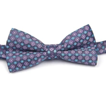 Синий узорный галстук-бабочка с узорами предварительно завязанный Галстук-бабочка s