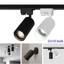 GU 10 лампочек, светодиодный светильник, алюминиевый потолочный рельсовый светильник, рельсовый рельс, замена прожекторов, галогенные лампы для магазина одежды