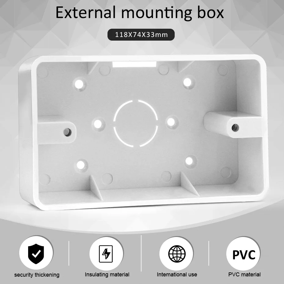118 Type External Mounting Box 118mm*74mm*34mm Junction Box Surface Wall Switch Socket Dark For US Standard Switch switch box,wall socket box,electric distribution box