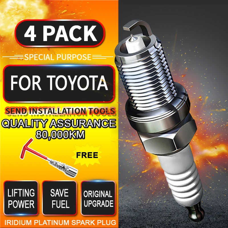 4pcs Spark Plug Glow Plugs Iraurita Platinum for Toyota VIOS (P92)(2008-2013) 1.3L MT GL-i 1.6L GL-S GLX-i AT |