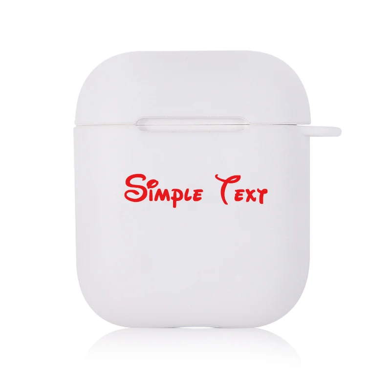 e8171c LL жесткий немой матовый чехол для AirPods 1 2 Чехол для Bluetooth Беспроводные аксессуары для AirPods белый милый DIY индивидуальные фото буквы - Цвет: e8171c