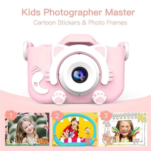 HD 1080P Kids Digital Camera 20MP Children Camera with USB Charger Built-In Game Camera Shockproof Silicone Protection Cover 6