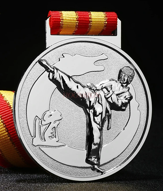 Дзюдо борцовка боевые искусства металлический конкурс медаль памятная карта - Цвет: no2
