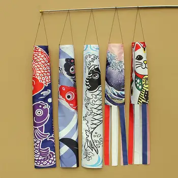70/140cm Colorful Japanese Nobori Koinobori Carp Streamer Windsock Fish Flag Kite Restaurant Decor Wind Sock Flag Home Decor 1