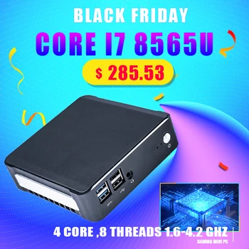 Billig Nuc PC 8Th Gen Intel Core I7 8565U 32GB RAM DDR4 NVME SSD Pocket PC Windows 10 Pro AC Wifi 4K HTPC HDMI 2,0 Typ-c Mini-Computer