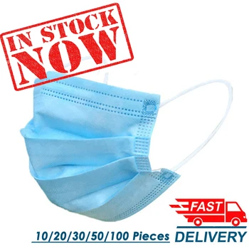 

Anti-Pollution 3 Laye Mask dust protection Masks Disposable Face Masks Elastic Ear Loop Disposable Dust Filter Safety Mask