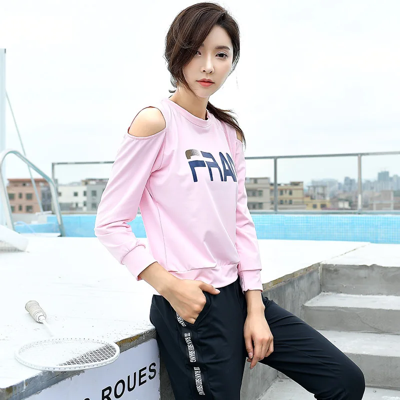 

2018 New Style Workout Clothes Slim Fit-Style Yoga Clothes Pullover Loose-Fit Three-piece Set Casual Wear Set