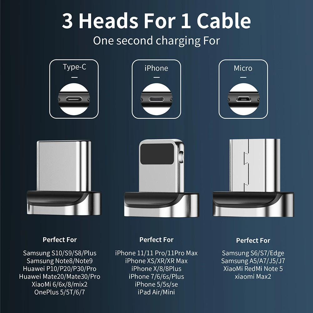 MANTIS Magnetic Charger Micro USB Type C Cable For iPhone Samsung Xiaomi Redmi Android Mobile Phone 4