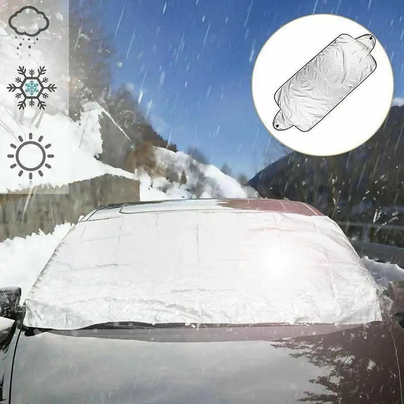 Автомобиль снег Блок Анти-УФ лобовое стекло крышка утолщаются Переднее стекло протектор Чехлы для зимы открытый автомобиль