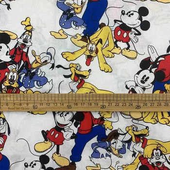 

Beautiful Mouse 100%Cotton Fabric Loverly Duck/Dog Pattern Printing Children Fabric Sewing Material Diy Baby Dress Clothes