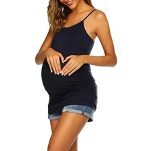 

Nursing Cami Tank Tops For Maternity Women 2021 Summer Wrap Camisole Pregnant Casual Solid Vest Top For Breastfeeding Women D30