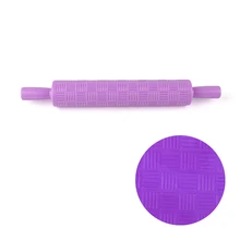 Тиснение рисунком Большой размер антипригарная силиконовая Скалка помадка DIY Кухня клецки ролик торт лапша формы для выпечки Инструменты