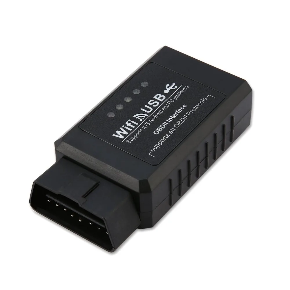 ELM327 wifi USB сканер OBDII Автомобильный диагностический интерфейс считыватель кодов для Android/IOS/PC USB wifi ELM327 инструмент сканирования