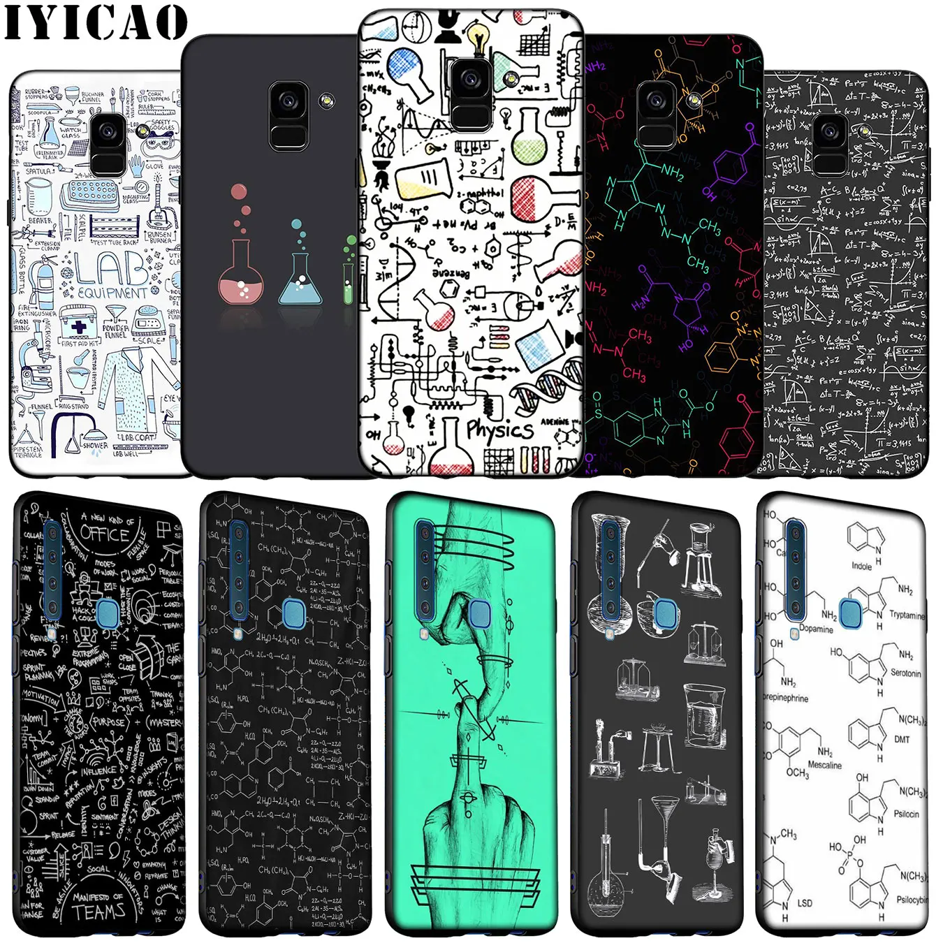 Мягкий силиконовый чехол IYICAO для телефона Samsung Galaxy A6 A9 A8 A7 2018 A3 A5 2016 2017 Note 9 8 10 Plus |