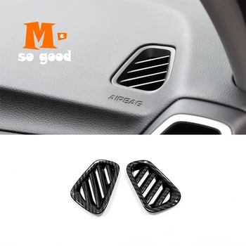 

ABS Matte/Carbon fibre For Hyundai Tucson 2019 Car front Small air outlet Decoration Cover Trim Car Styling Accessories 2pcs