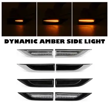 

2pcs Dynamic LED Side Marker Lights 12V Flowing Turn Signal Light Sequential Blinker for VW Transporter T6 Multivan Caddy MK4