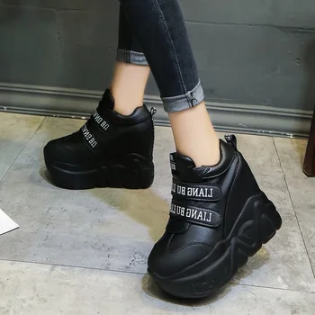 

Platform Women Shoes 2020 Height Increasing Canvas Wedges Platform Heels Shoes Sneakers Women Casual Shoes Chaussure Femme