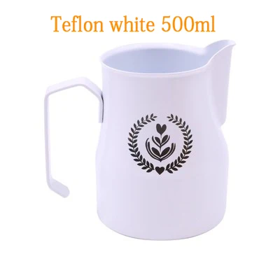 Coffee latte jar/teflon Italian milk foam cup /500ML stainless steel needle-tip milk jar /WBC milk bowl - Цвет: 7