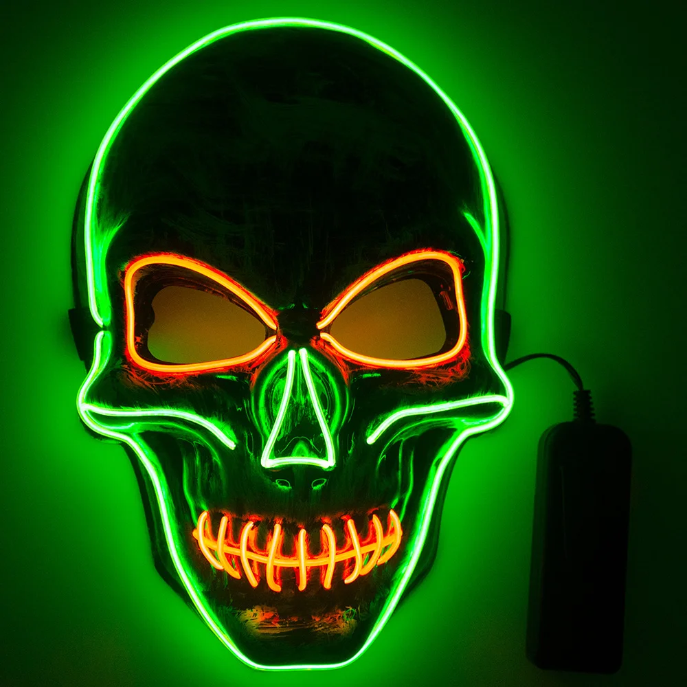 

Multicolor LED Mask EL Mask Halloween Skull Scary Mask LED Mask Mask For Glowing Halloween Cosplay Festival Party Costume Props