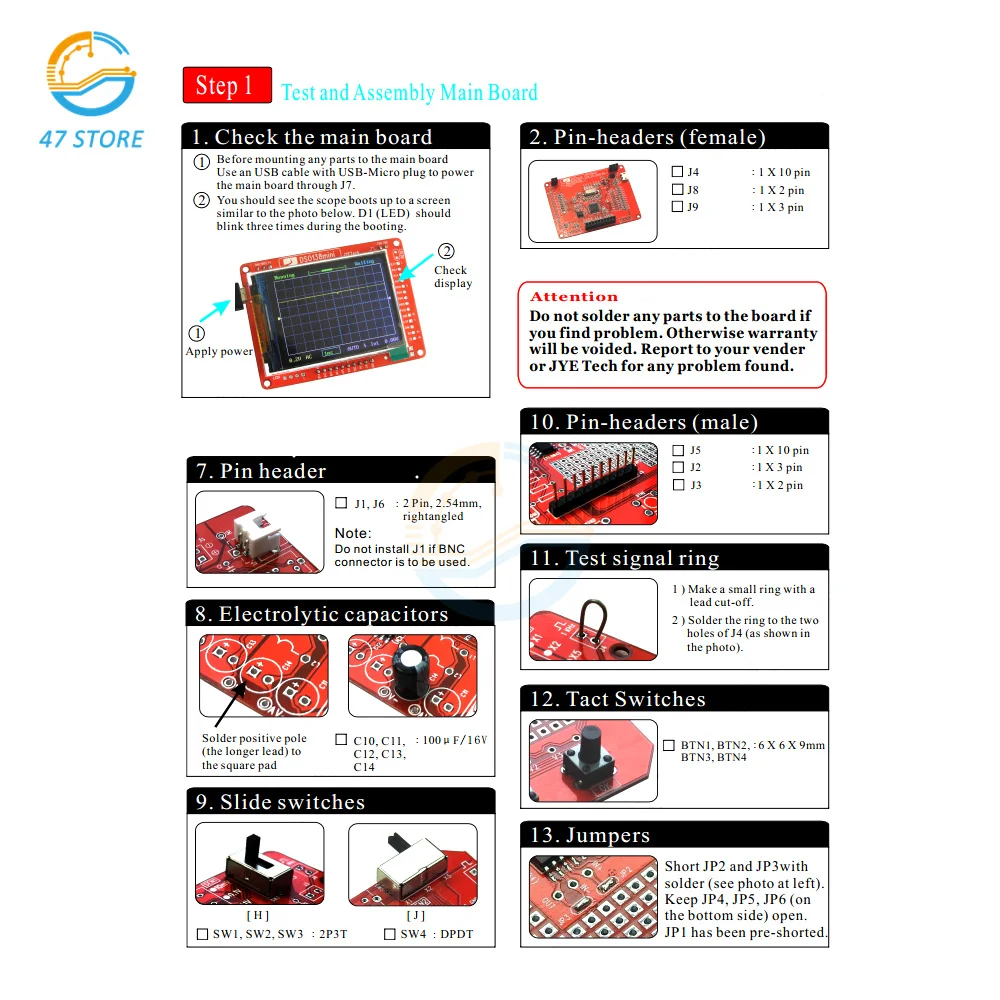 digital dso138, peças smd, conjunto de aprendizagem