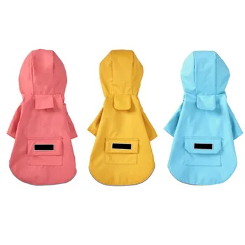 

S-3XL Pet Dog Clothes Jacket Clothes Vest Hooded Reflective Stripe Waterproof Mesh Breathable Sweat-Absorbent Raincoats Products