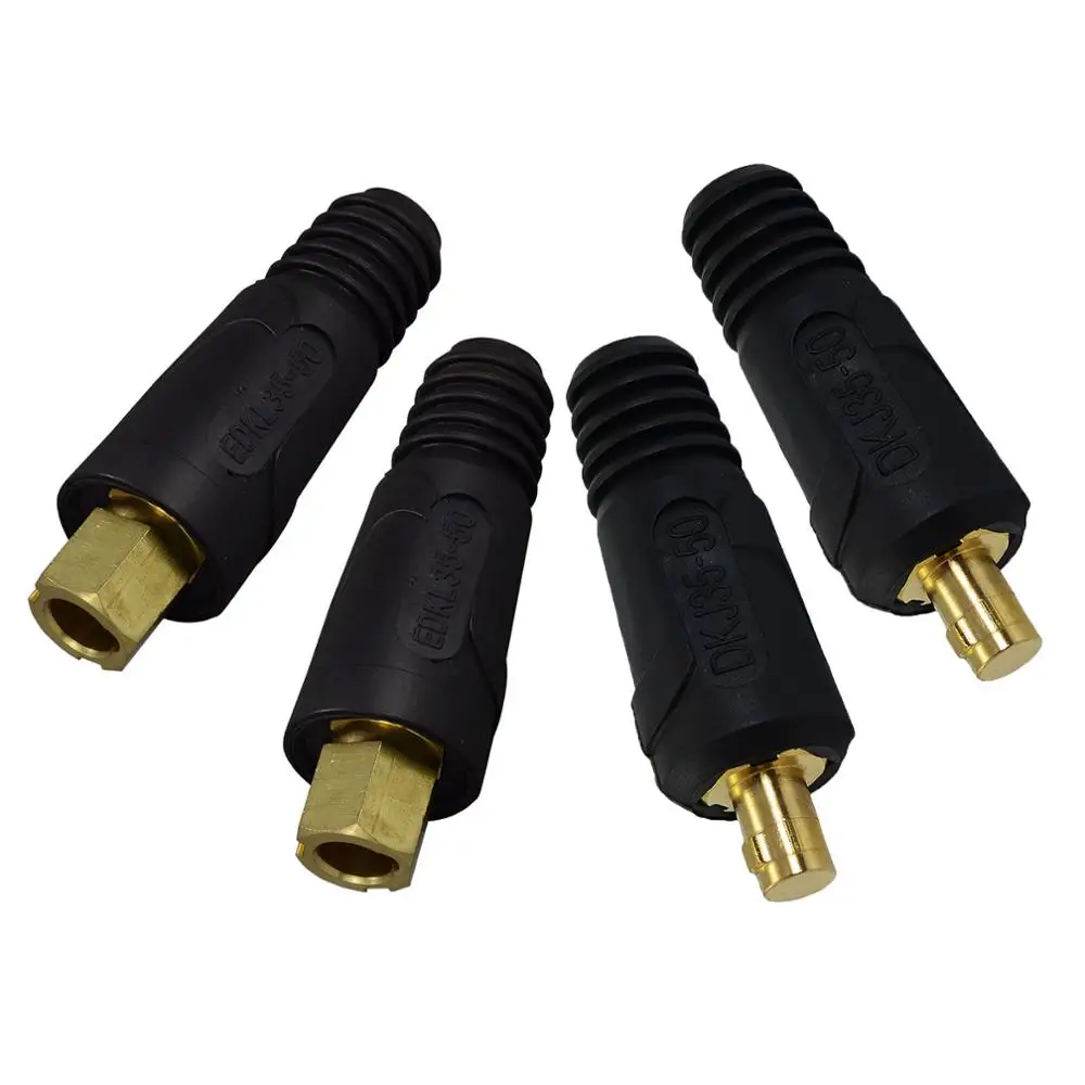 Сварочный кабель соединительная пара быстрый разъем стиль DINSE 200Amp-300Amp (#4-#1) 35-50 2