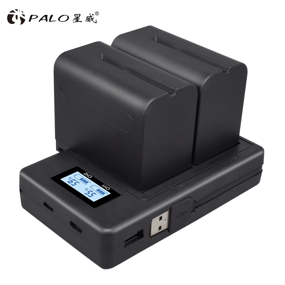 Carregador de Bateria Lcd Digital para Sony F930 F950 F770 F570 Ccd-rv100 Np-f550 Np-f770 Np-f770 Np-f750 F960 F970 - Image 2