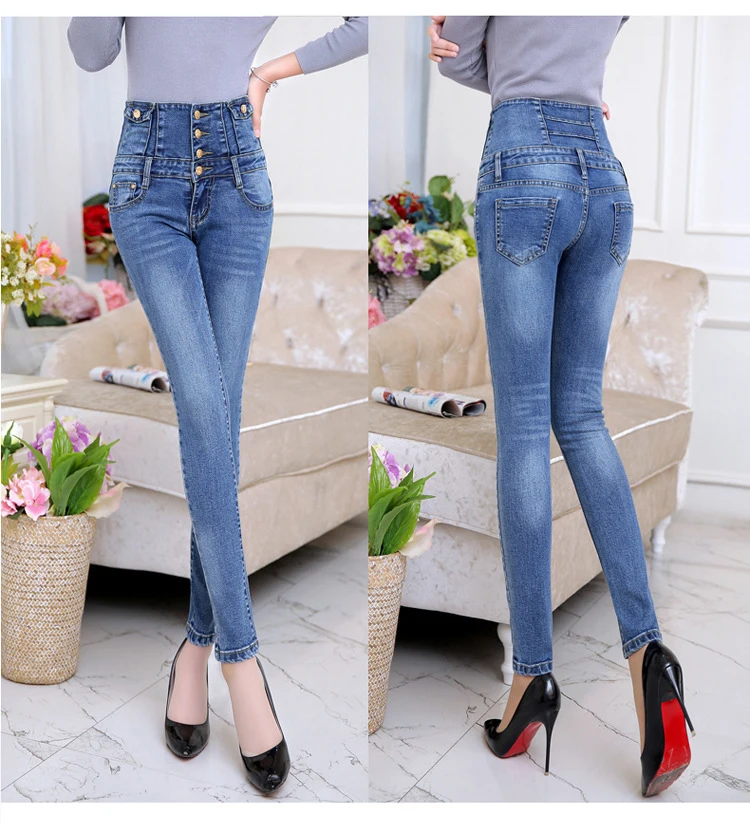 Утепленные джинсы для женщин, джинсовые штаны с высокой талией, теплые зимние Стрейчевые женские джинсы из флиса, женские теплые джинсовые штаны больших размеров