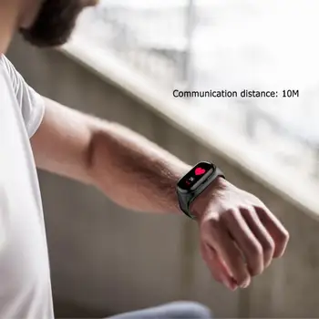 

Durable Smart Bracelet Delicate Design M1 Sports Smart Bracelet Wireless BT5.0 Stereo Headset Support for Android iOS