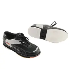 Мужская обувь для боулинга из мягкой кожи; нескользящая подошва; спортивная обувь для фитнеса; принадлежности для боулинга; Легкие кроссовки на шнуровке; D0581