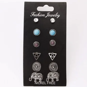 

2020 Pendientes Aretes Elephant Small Triangle Suit Contracted 6 Pair Earrings A Hoard Of Restoring Ancient Ways Set Auger Mini