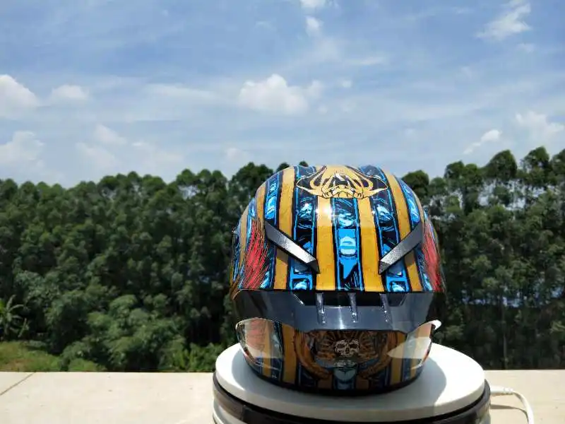 Новое прибытие Полный лицевой 2 Фараон мотоциклетный шлем езда автомобиль мотокросса мотоциклетный шлем