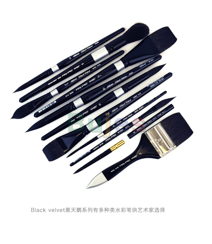 Silver Brush Limited 3012s3/8in Black Velvet Dagger Striper