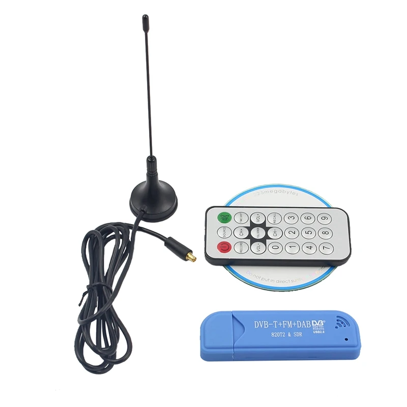 USB 2.0 Digital DVB-T SDR+DAB+FM HDTV TV Tuner Receiver Stick RTL2832U+R820T2