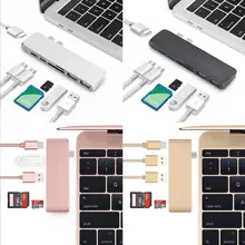 USB C Hub do 4K HDMI kompatybilny Thunderbolt 3 podwójny USB 3.1 dane type-c Hub TF SD PD Adapter do MacBook Pro Air 13 15 16 2020