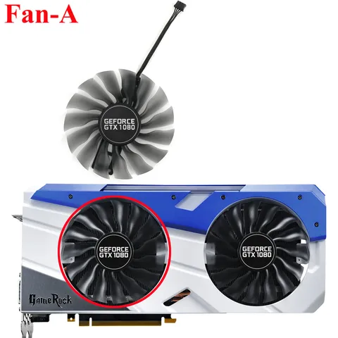 GAA8S2U 0.45A GTX1080 GPU Card Cooler For Palit GTX 1080 GameRock Graphics Card Fan Replacement