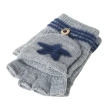 ARLONEET/Детские перчатки без пальцев для малышей; вязаные теплые зимние перчатки с рисунком звезды; зимние варежки для девочек и мальчиков