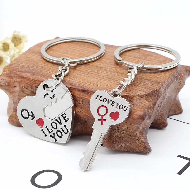 Hot-Silver-Couple-Keychain-Enamel-Love-Heart-Key-Chain-Carved-I-Love-You-Keyring-BFF-Keychains