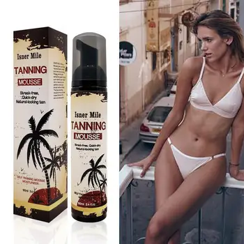 

100ml Self Tanner Body Bronzer Skin Moisturizing Sunless Mousse Lotion Skin Healthy Airy Tanning Get X4L4