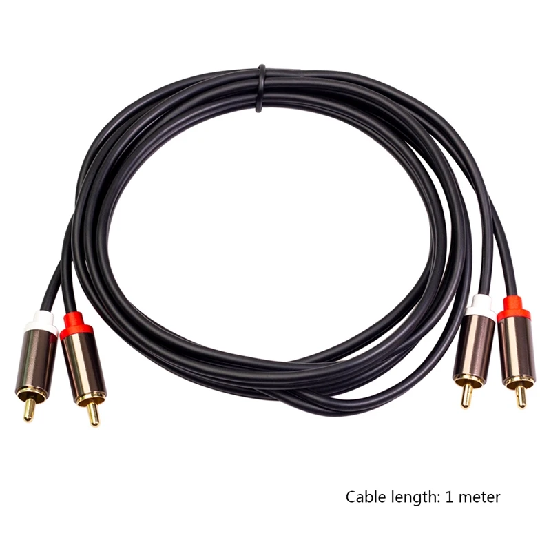 2RCA to 2 RCA Male Gold- o ̺, RCA o ̺ 1M Ȩ þ DVD TV CD   ڽ