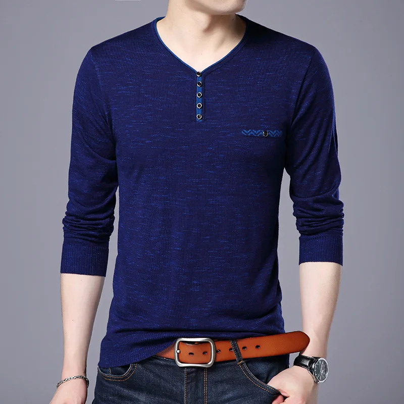 YUSHU Новые Осенние теплые шерстяные свитера для мужчин Slim Fit пуловер с v-образным вырезом мужская одежда вязаные Джемперы Pull домашние свитеры