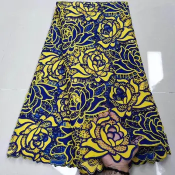 

New arrival African guipure Lace Water Soluble Chemical Lace fabric 2020 High Quality African Dry Cord Lace for Wedding