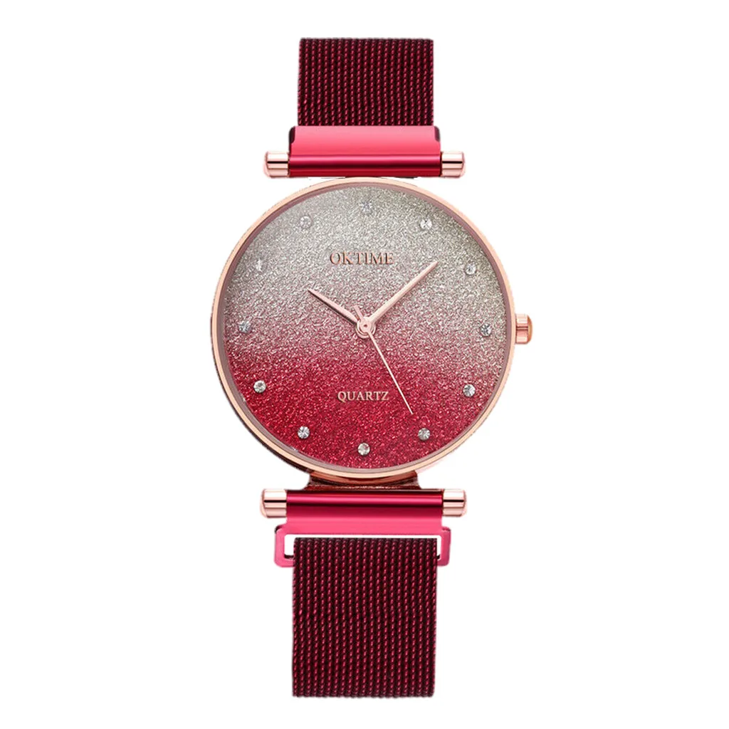 Женские часы relojes para mujer, женские наручные часы, наручные часы, модные небесные часы, магнитный ремешок, Женские кварцевые наручные часы с бриллиантами