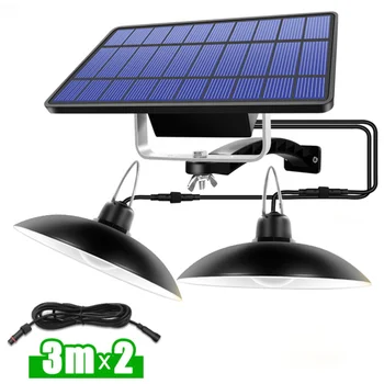 

Retro Solar Pendant Light Outdoor Indoor Hanging Solar Powered Shed Lights Waterproof IP65 Decoration Lamp for Barn Farm Garden