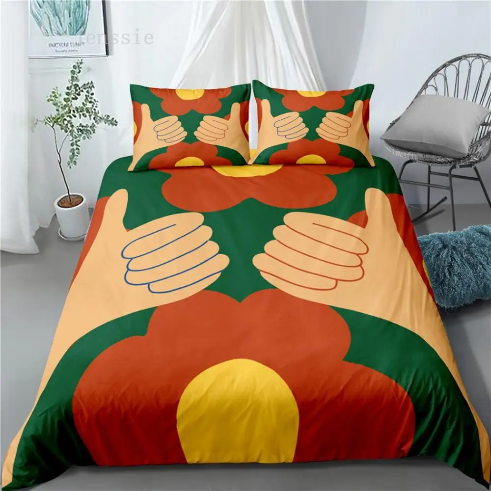 

3D Creative Stick Figure Bedding Set Duvet Cover Printed Comforter Cover Bed Cover Set Bedclothes Single Full King Queen Size